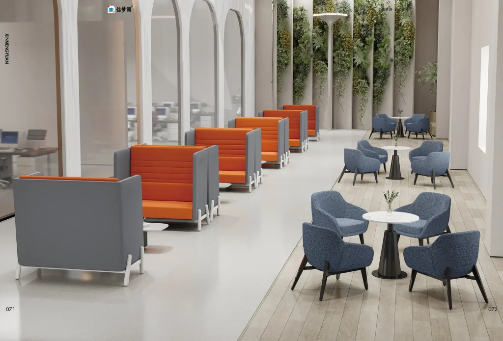 x657シリーズ商談カードソファ 高品質puレザー/ファブリック饰面 高密度環境配慮型スポンジ 高品質木製フレーム