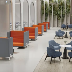 x657シリーズ商談カードソファ 高品質puレザー/ファブリック饰面 高密度環境配慮型スポンジ 高品質木製フレーム