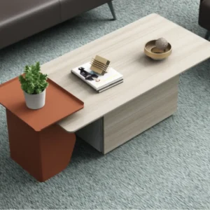 ユーゲルシリーズ オフィスコーヒーテーブル 豊林e0級高密度パーティクルボード ドイツ夏特化粧紙 冠輝金具