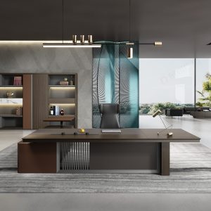 領御シリーズ社長執務机 国際ブランド素材 多機能モジュール ハイエンドオフィス家具