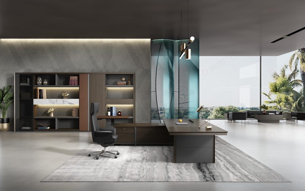 領御シリーズ社長執務机 国際ブランド素材 多機能モジュール ハイエンドオフィス家具