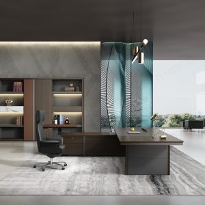 領御シリーズ社長執務机 国際ブランド素材 多機能モジュール ハイエンドオフィス家具