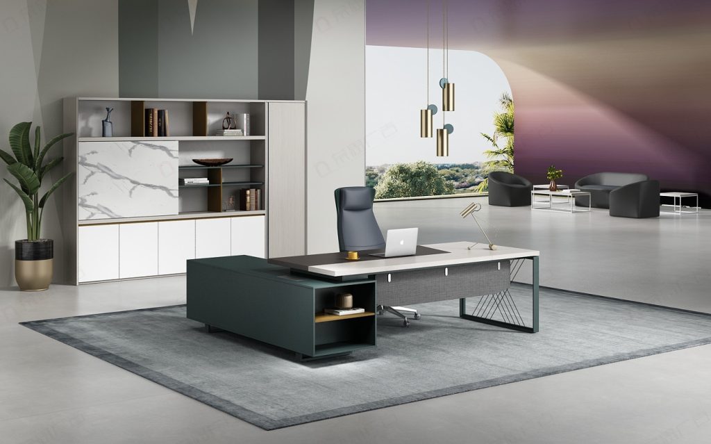 リンギョクシリーズ 高級エグゼクティブ行政デスク 豊林e0グレード高密度パーティクルボード ドイツ夏特化粧紙