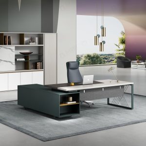 リンギョクシリーズ 高級エグゼクティブ行政デスク 豊林e0グレード高密度パーティクルボード ドイツ夏特化粧紙