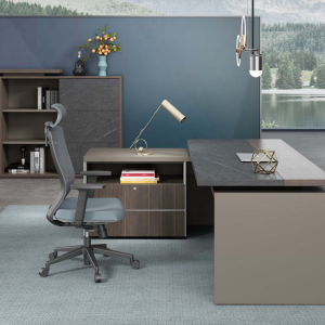 オークシリーズ 高級エグゼクティブ行政デスク 豊林e0グレード高密度パーティクルボード ラミノ接続