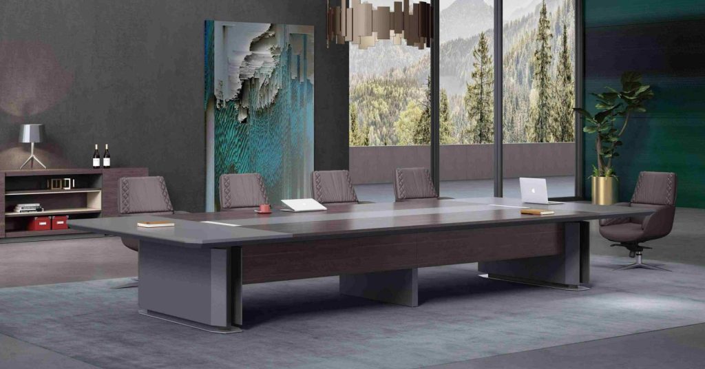  聖御シリーズ 会議用テーブル 亜創e0級環境保護刨花板 ドイツ夏特化粧紙 オフィス家具