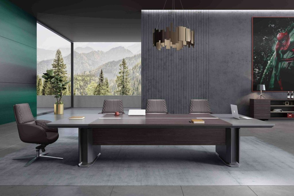  聖御シリーズ 会議用テーブル 亜創e0級環境保護刨花板 ドイツ夏特化粧紙 オフィス家具