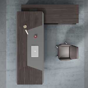 ハイエンドエグゼクティブ桌 聖御シリーズ 耐刮熱・耐高温超極細繊維表面 隠し式取っ手 一体型多機能ソケット 高級オフィス家具