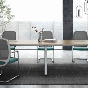 ピーターシリーズ 会議用テーブル 豊林e0級環境保護刨花板 ドイツ夏特化粧紙 オフィス家具