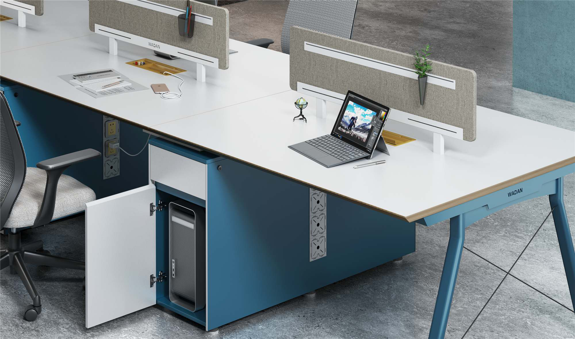 ピーターシリーズaタイプ スタッフデスク 豊林e0グレード ノーハンドルデザイン 宝鋼鋼架脚 ピーターシリーズaタイプ スタッフデスク 豊林e0グレード ノーハンドルデザイン 宝鋼鋼架脚