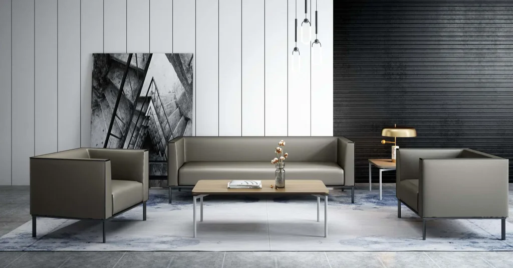 ピーターシリーズ オフィスコーヒーテーブル 豊林e0級高密度パーティクルボード ドイツ夏特化粧紙 単板工芸25mm 角丸加工