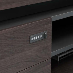 ハイエンドエグゼクティブ桌 聖御シリーズ 耐刮熱・耐高温超極細繊維表面 隠し式取っ手 一体型多機能ソケット 高級オフィス家具