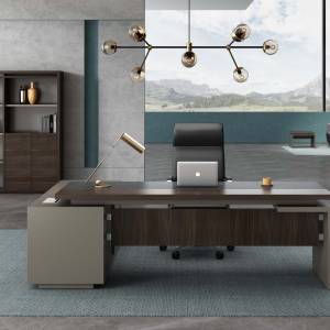 オークシリーズ 高級エグゼクティブ行政デスク 豊林e0グレード高密度パーティクルボード ラミノ接続