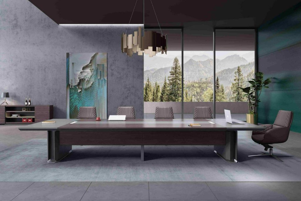  聖御シリーズ 会議用テーブル 亜創e0級環境保護刨花板 ドイツ夏特化粧紙 オフィス家具