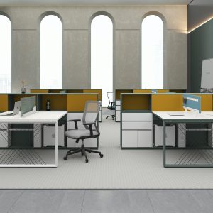 オフィス社員用デスク 領御シリーズf款 86コンセント対応 多機能収納 プロフェッショナル